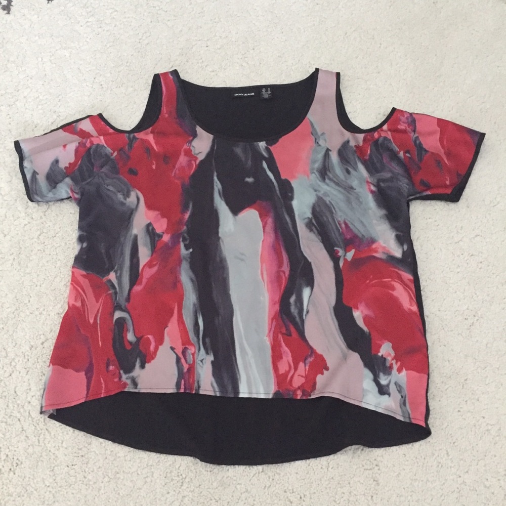 DKNY silky color splash top